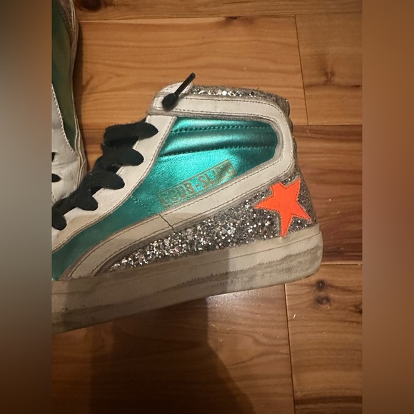 Golden Goose Slide size 37 orange green silver - Picture 2 of 6